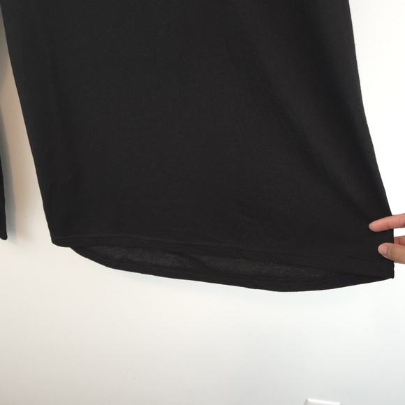 Omni-Wool Men's Black Crew Neck Long Sleeve Base Layer - Picture 3 of 11